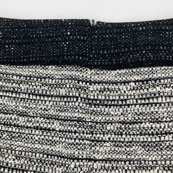 Worth Womens Black White Tweed Panel A-Line Skirt Size 8 - Picture 8 of 16